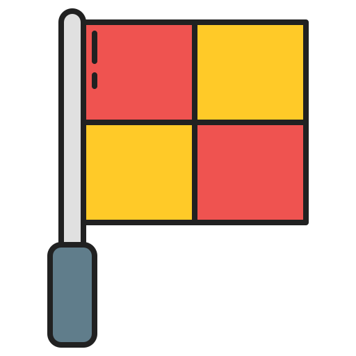 bandera de fuera de juego Generic Outline Color icono