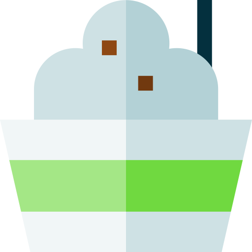 Frozen yogurt Basic Straight Flat icon