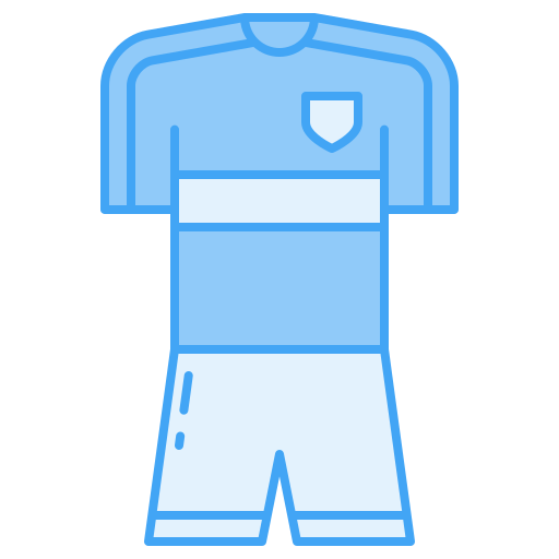 voetbal tenue Generic Blue icoon