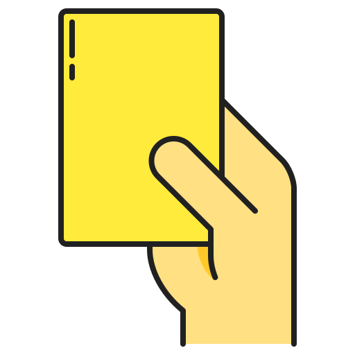 cartão amarelo Generic Outline Color Ícone