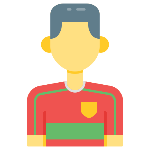 jugador de fútbol Generic Flat icono