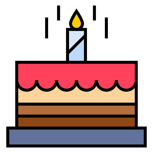 tort urodzinowy Generic Outline Color ikona