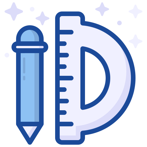 연필과 통치자 Generic Blue icon