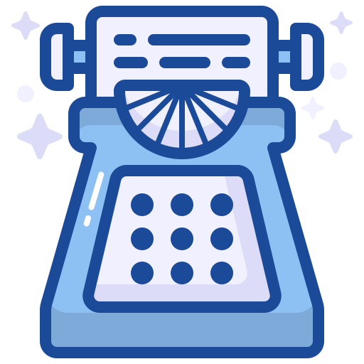 macchina da scrivere Generic Blue icona