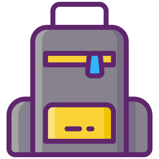 Backpack Flaticons Lineal Color icon