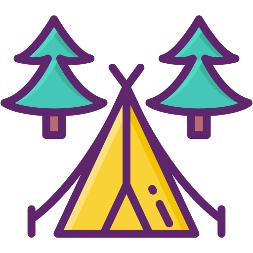 Лагерь Flaticons Lineal Color иконка