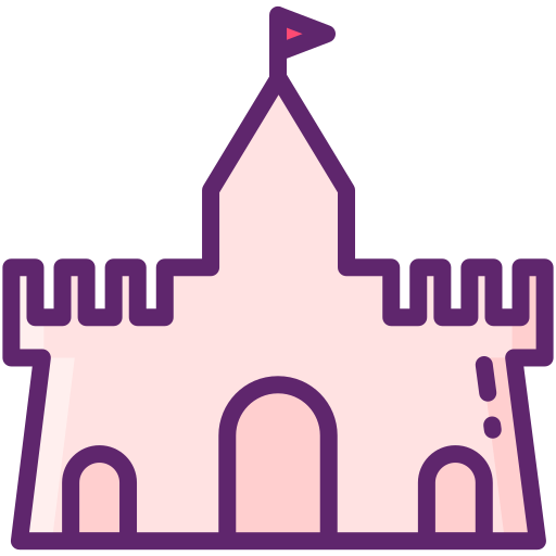 kasteel Flaticons Lineal Color icoon