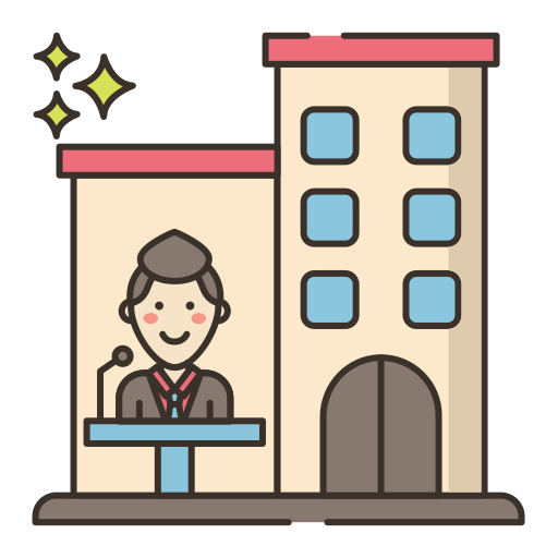 hotels Flaticons Lineal Color icon