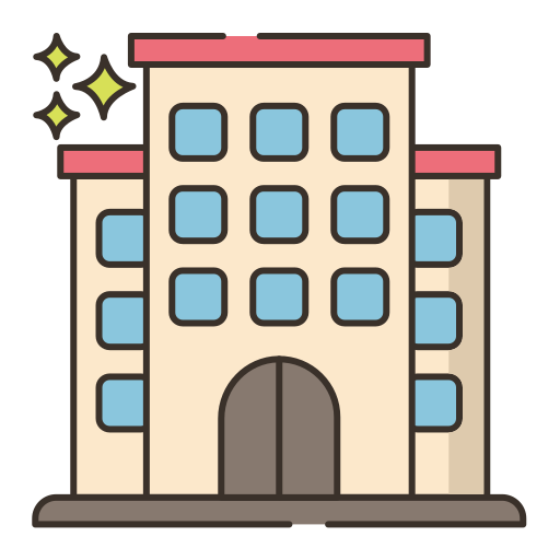 hotel Flaticons Lineal Color icoon