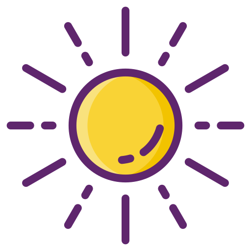 słońce Flaticons Lineal Color ikona
