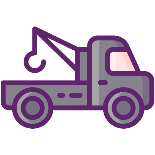 camión de remolque Flaticons Lineal Color icono