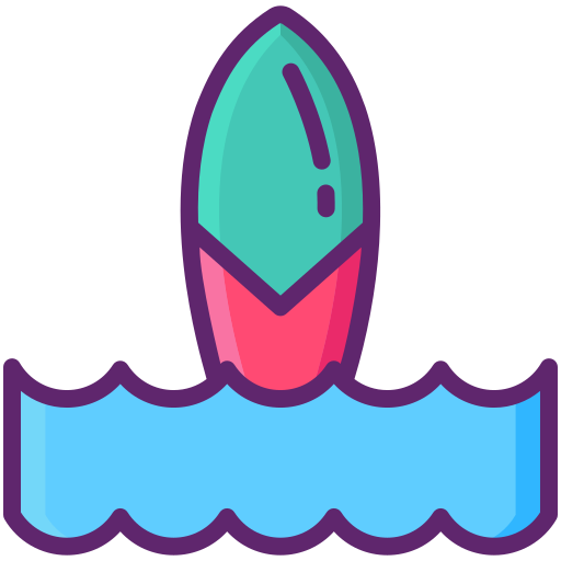 Серфинг Flaticons Lineal Color иконка