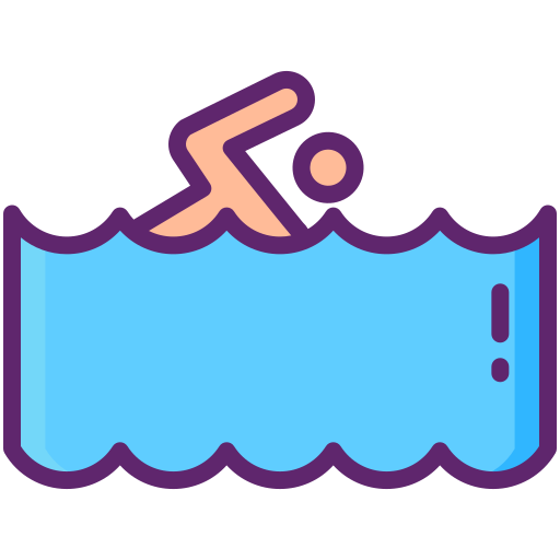 schwimmen Flaticons Lineal Color icon