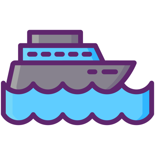 yacht Flaticons Lineal Color icona