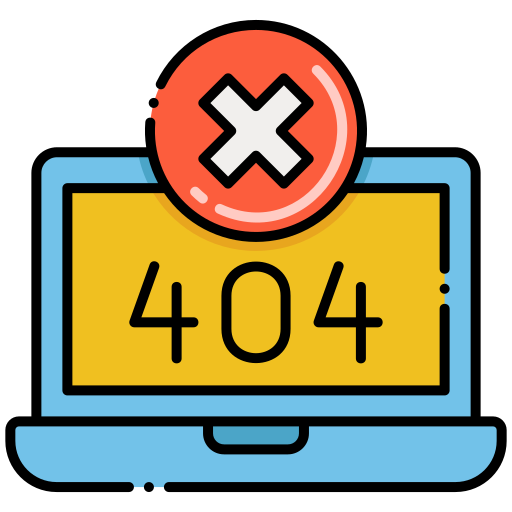 foutmelding 404 Flaticons Lineal Color icoon
