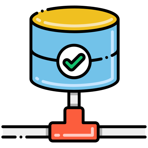 Database Flaticons Lineal Color icon