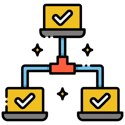 lokaal netwerk Flaticons Lineal Color icoon