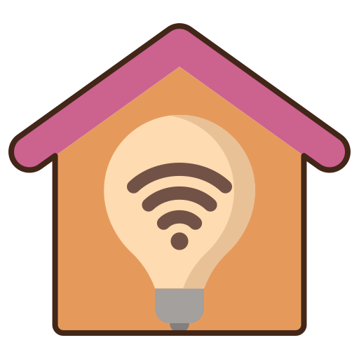 Smart house Flaticons Lineal Color icon