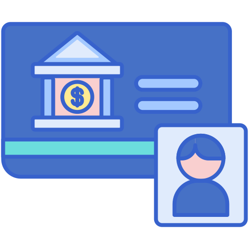 Bank account Flaticons Lineal Color icon