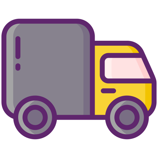 Delivery van Flaticons Lineal Color icon