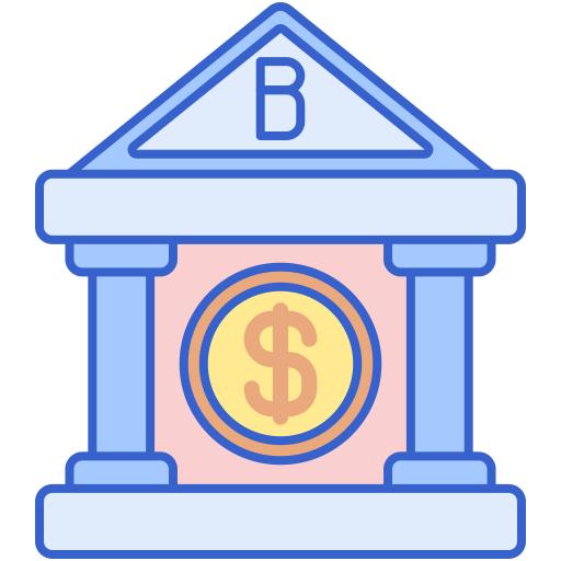 bank Flaticons Lineal Color ikona