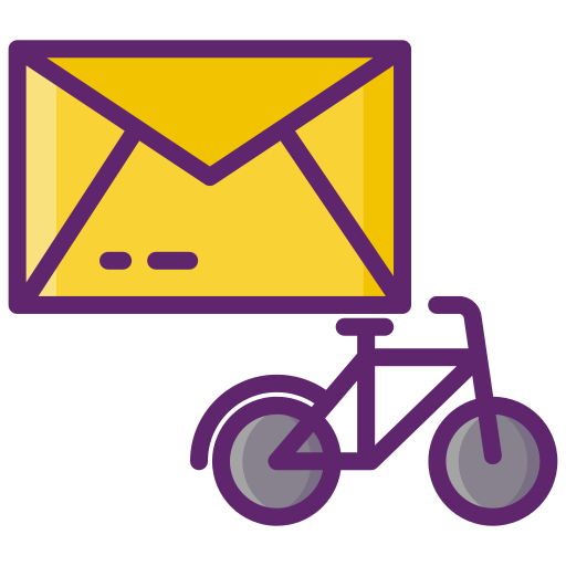 Велосипед доставки Flaticons Lineal Color иконка