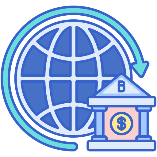 banco global Flaticons Lineal Color Ícone