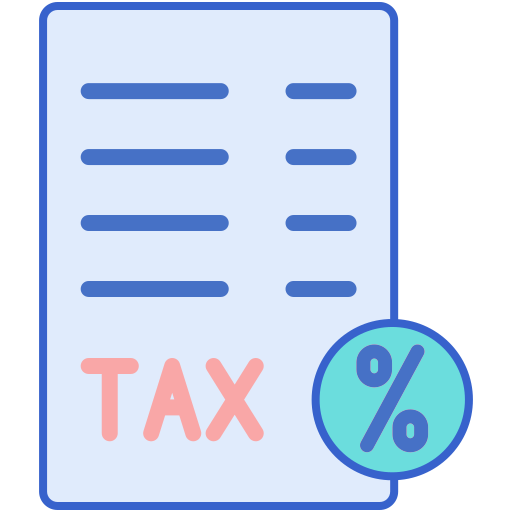 Taxes Flaticons Lineal Color icon