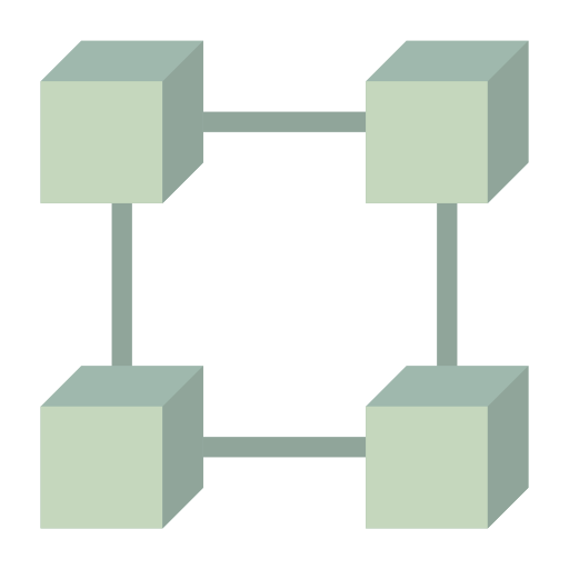 chaîne de blocs Generic Flat Icône