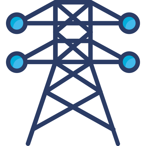 torre de electricidad Generic Outline Color icono