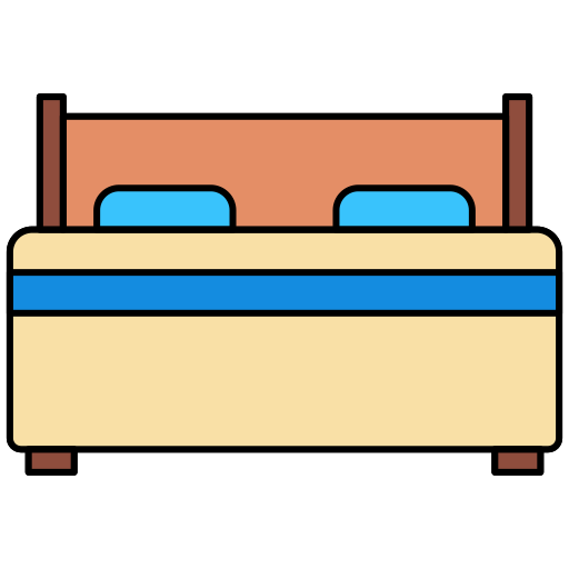 침대 Generic Thin Outline Color icon