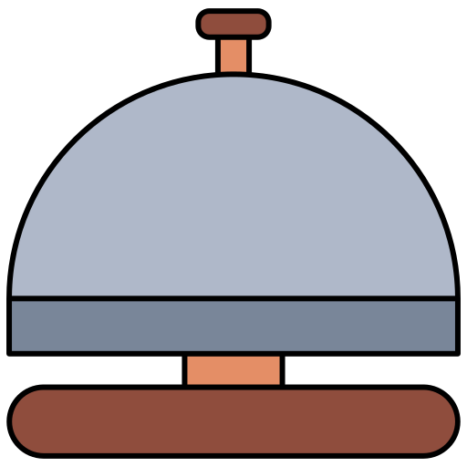 Reception bell Generic Thin Outline Color icon