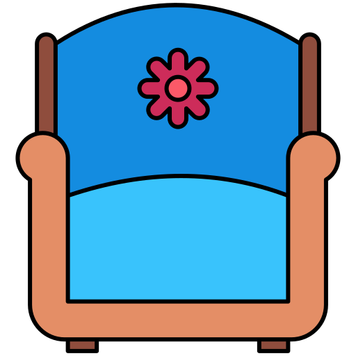Armchair Generic Thin Outline Color icon