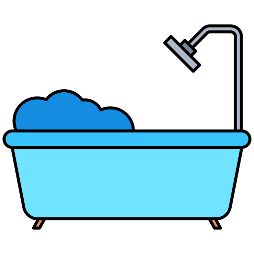 Bath tub Generic Thin Outline Color icon