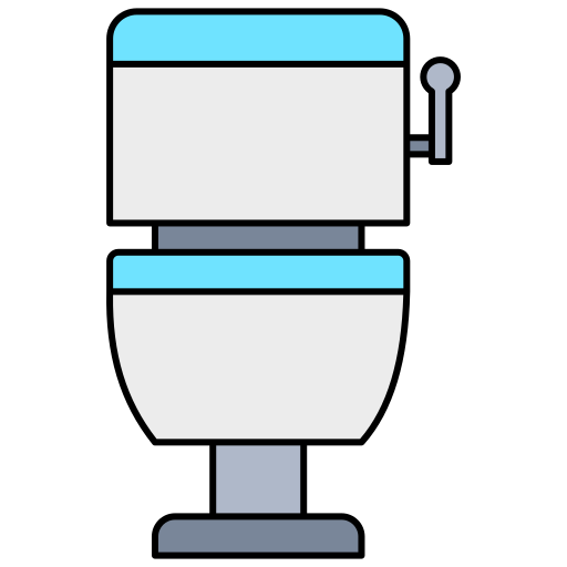 Toilet Generic Thin Outline Color icon