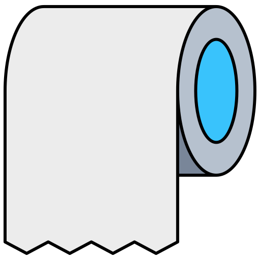 Toilet paper Generic Thin Outline Color icon