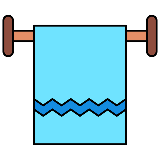 toalla Generic Thin Outline Color icono