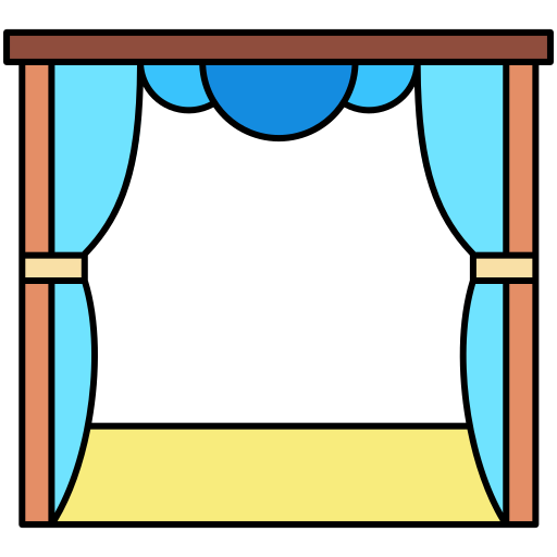 커튼 Generic Thin Outline Color icon