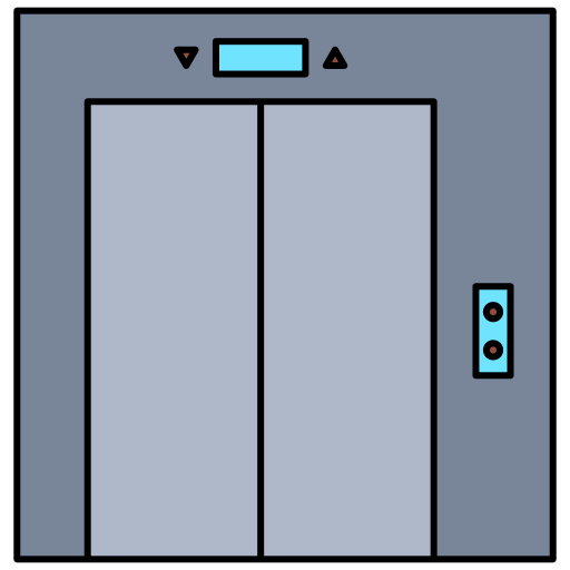 ascenseur Generic Thin Outline Color Icône