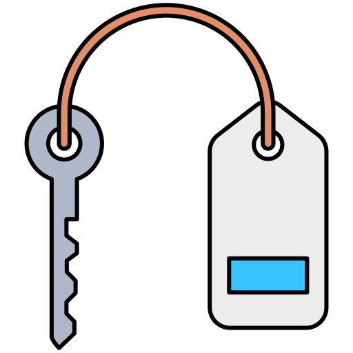 Room key Generic Thin Outline Color icon