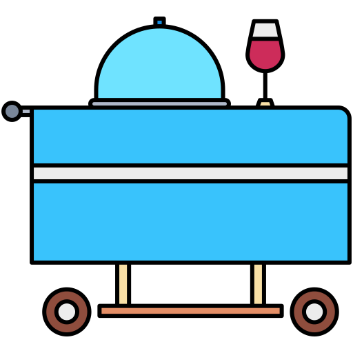 Food trolley Generic Thin Outline Color icon