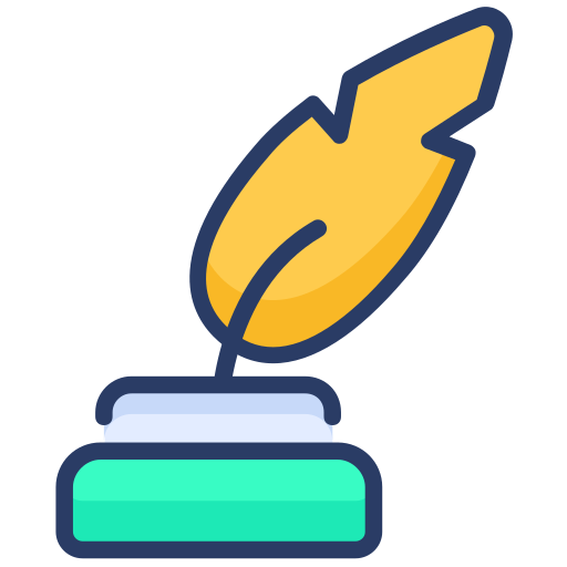 Quill pen Generic Outline Color icon