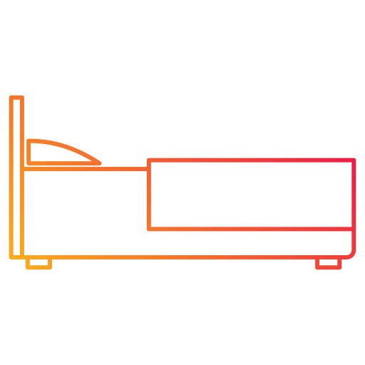 pojedyncze łóżko Generic Gradient ikona