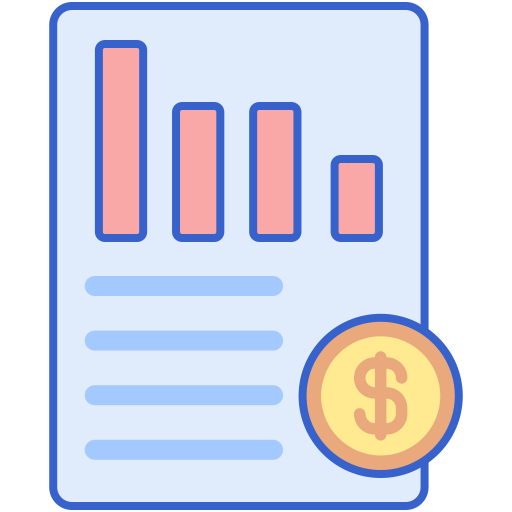 Financial statement Flaticons Lineal Color icon