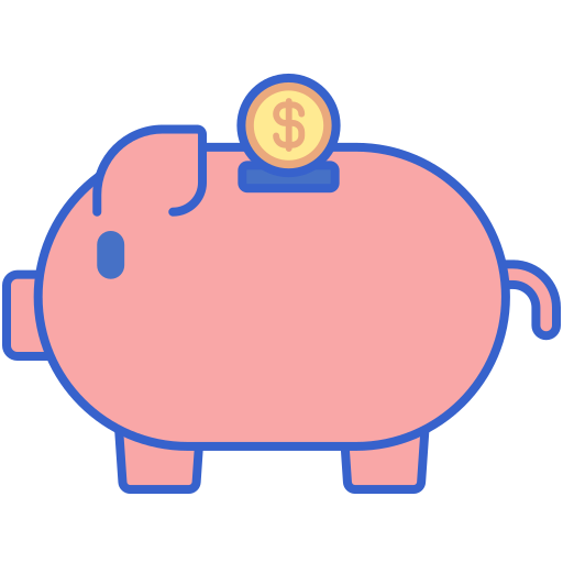 Piggy bank Flaticons Lineal Color icon