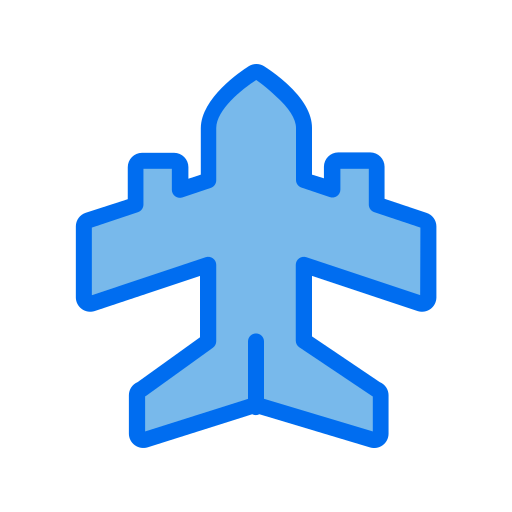 lucht vliegtuig Generic Blue icoon