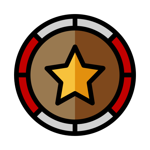 Star medal Generic Outline Color icon