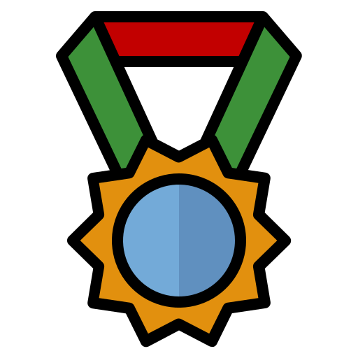 Медаль за отвагу Generic Outline Color иконка