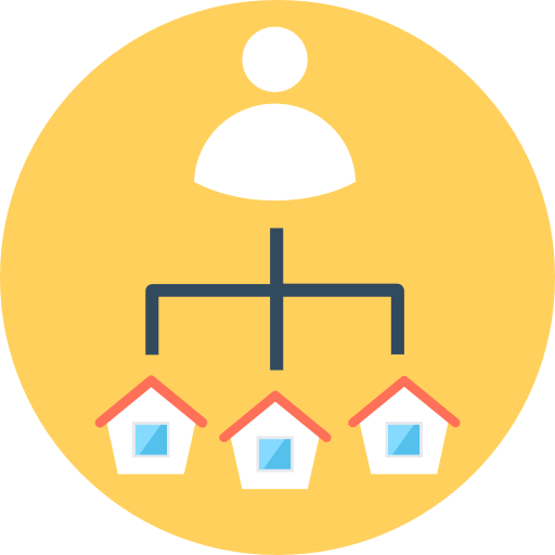 Network Flat Color Circular icon