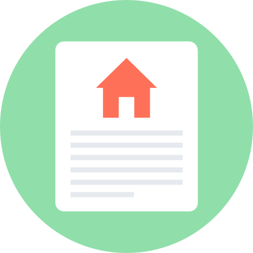 Mortgage Flat Color Circular icon